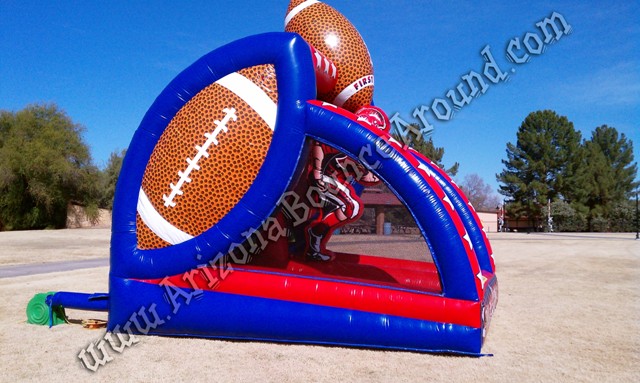 Inflatable football quarterback passing game rental Denver Colorado